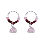 Load image into Gallery viewer, 925 Sterling Silver Multi - Color Enamel Hoop Earrings For Girls/Women - Taraash