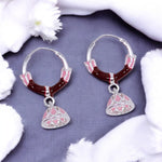 Load image into Gallery viewer, 925 Sterling Silver Multi - Color Enamel Hoop Earrings For Girls/Women - Taraash