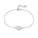 Load image into Gallery viewer, 925 Sterling Silver Multi Heart Chain CZ Bracelet for Women - Taraash