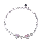 Load image into Gallery viewer, 925 Sterling Silver Multi Heart CZ Bracelet for Women - Valentine's Day Special - Taraash