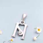 Load image into Gallery viewer, 925 Sterling Silver "N" Letter Cz Pendant For Men And Women - Taraash