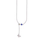 Load image into Gallery viewer, 925 Sterling Silver Necklace with Blue CZ and Butterfly Pendant for women - Taraash