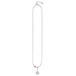 Load image into Gallery viewer, 925 Sterling Silver Necklace with Pink CZ stone and Halo Pendant For women - Taraash