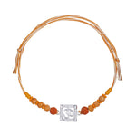Load image into Gallery viewer, 925 Sterling Silver Om Motif With Rudraksha Beaded Rakhi for Brother - Taraash