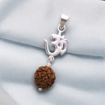 Load image into Gallery viewer, 925 Sterling Silver Om Rudraksha Pendant For Men & Women - Taraash
