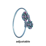 Load image into Gallery viewer, 925 Sterling Silver Oval Shapped Studded Bangle For women - Taraash