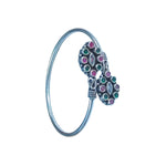 Load image into Gallery viewer, 925 Sterling Silver Oval Shapped Studded Bangle For women - Taraash