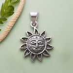 Load image into Gallery viewer, 925 Sterling Silver Oxidised Sun Pendant For Men And Women - Taraash
