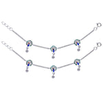 Load image into Gallery viewer, 925 Sterling Silver Peacock Enamel Anklet for Kids - Taraash