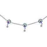 Load image into Gallery viewer, 925 Sterling Silver Peacock Enamel Anklet for Kids - Taraash