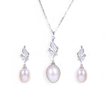 Load image into Gallery viewer, 925 Sterling Silver Pearl Drop With MOP CZ Jewelry Set for Women - Taraash