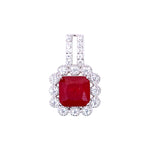 Load image into Gallery viewer, 925 Sterling Silver Pendant for Women with Red CZ - Taraash