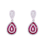 Load image into Gallery viewer, 925 Sterling Silver Pink Baguette Stone & CZ Jewelry Set for Women - Taraash