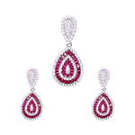 Load image into Gallery viewer, 925 Sterling Silver Pink Baguette Stone & CZ Jewelry Set for Women - Taraash