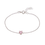 Load image into Gallery viewer, 925 Sterling Silver Pink CZ Heart Bracelet For Women - Taraash