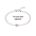 Load image into Gallery viewer, 925 Sterling Silver Pink CZ Heart Bracelet For Women - Taraash