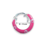 Load image into Gallery viewer, 925 Sterling Silver Pink Enamel Hoops for Girls. - Taraash