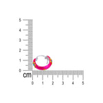 Load image into Gallery viewer, 925 Sterling Silver Pink Enamel Yellow Design Hoop Earring For Women/ Girls - Taraash