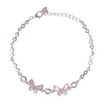 Load image into Gallery viewer, 925 Sterling Silver Pink Mother Of Pearl Butterfly Cz Bracelet for Women - Taraash