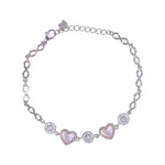 Load image into Gallery viewer, 925 Sterling Silver Pink Mother Of Pearl Butterfly Cz Bracelet for Women Charming Valentine's Day Gift - Taraash