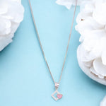 Load image into Gallery viewer, 925 Sterling Silver Pink Mother of Pearl Key Pendant with Chain - Taraash