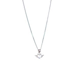 Load image into Gallery viewer, 925 Sterling Silver Pink Mother of Pearl Square Heart Pendant with Chain - Taraash