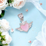 Load image into Gallery viewer, 925 Sterling Silver Pink Mother of Pearl Wing Heart Pendant for Women - Taraash