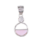Load image into Gallery viewer, 925 Sterling Silver Pink Round Shape Pendant For Women - Taraash