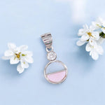 Load image into Gallery viewer, 925 Sterling Silver Pink Round Shape Pendant For Women - Taraash