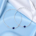 Load image into Gallery viewer, 925 Sterling Silver Protective Evil Eye Chain Anklets for Women - Taraash