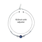 Load image into Gallery viewer, 925 Sterling Silver Protective Evil Eye Chain Anklets for Women - Taraash