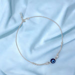 Load image into Gallery viewer, 925 Sterling Silver Protective Evil Eye Chain Anklets for Women - Taraash