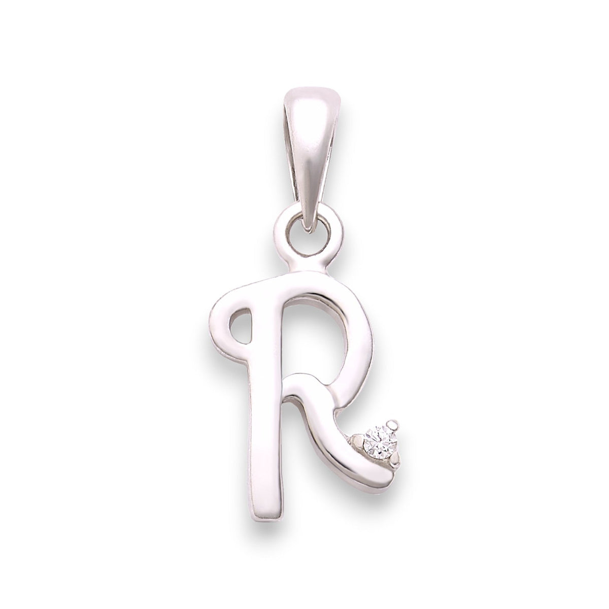 STUSSY SILVER ALPHABET PENDANT R