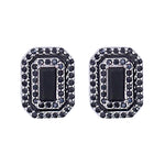 Load image into Gallery viewer, 925 Sterling Silver Rectangular Enamel with CZ Stud Earrings for Women - Taraash