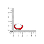 Load image into Gallery viewer, 925 Sterling Silver Red & White Enamel Leaf Design Hoop Earring For Wome/ Girls - Taraash