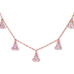 Load image into Gallery viewer, 925 Sterling Silver Rose Gold CZ Charm Necklace for Women - Taraash