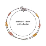 Load image into Gallery viewer, 925 Sterling Silver Rose Gold & Gold Beads Stylish Bangle For Women - Taraash