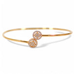 Load image into Gallery viewer, 925 Sterling Silver Round Gold Openable Bangle for Women - Taraash