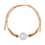 Load image into Gallery viewer, 925 Sterling Silver Round Shape Om Rudraksha Beaded Rakhi for Brother - Taraash