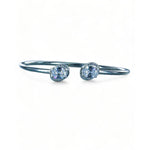 Load image into Gallery viewer, 925 Sterling Silver Round Shape White Cz Bangle For Women - Taraash