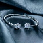 Load image into Gallery viewer, 925 Sterling Silver Round Shape White Cz Bangle For Women - Taraash