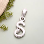 Load image into Gallery viewer, 925 Sterling Silver "S" Letter Cz Pendant For Men And Women - Taraash
