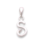 Load image into Gallery viewer, 925 Sterling Silver "S" Letter Cz Pendant For Men And Women - Taraash