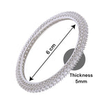 Load image into Gallery viewer, 925 Sterling Silver Single Solitaire CZ Bangle For Women - Taraash