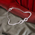 Load image into Gallery viewer, 925 Sterling Silver Sparkling CZ Infinity Bangle for Girls - Taraash