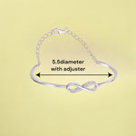 Load image into Gallery viewer, 925 Sterling Silver Sparkling CZ Infinity Bangle for Girls - Taraash