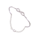 Load image into Gallery viewer, 925 Sterling Silver Sparkling CZ Infinity Bangle for Girls - Taraash