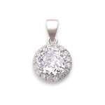 Load image into Gallery viewer, 925 Sterling Silver Sparkling Cz Round Pendant for Women - Taraash