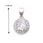 Load image into Gallery viewer, 925 Sterling Silver Sparkling Cz Round Pendant for Women - Taraash