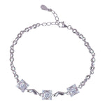 Load image into Gallery viewer, 925 Sterling Silver Square - Shaped CZ Bracelet for Women - Taraash